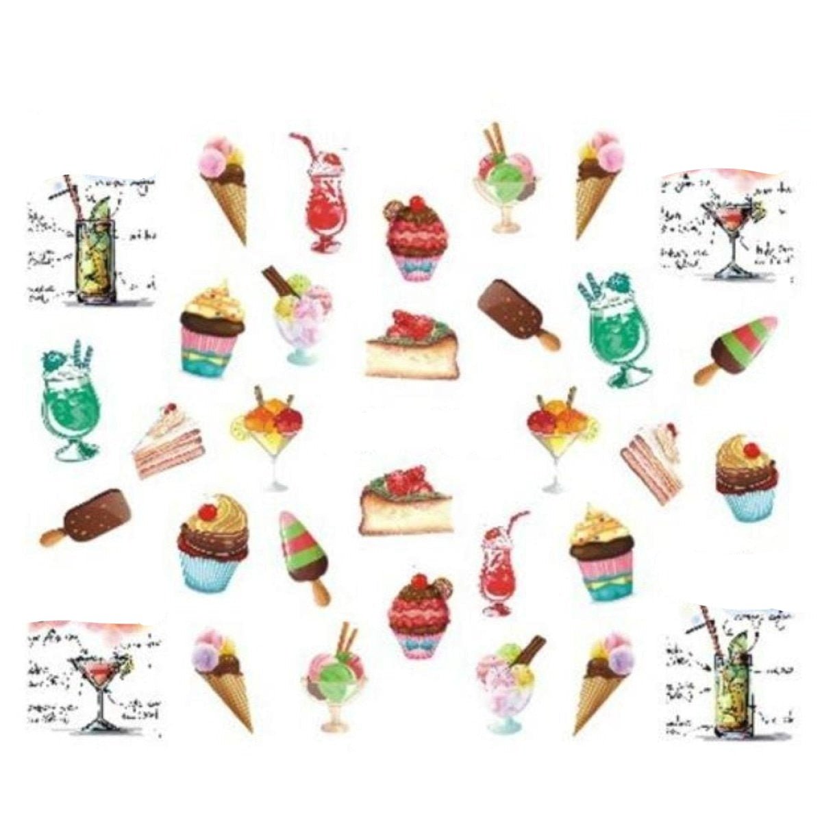 Nail Art Sticker Slider Summer Fruit Sheet STZ482