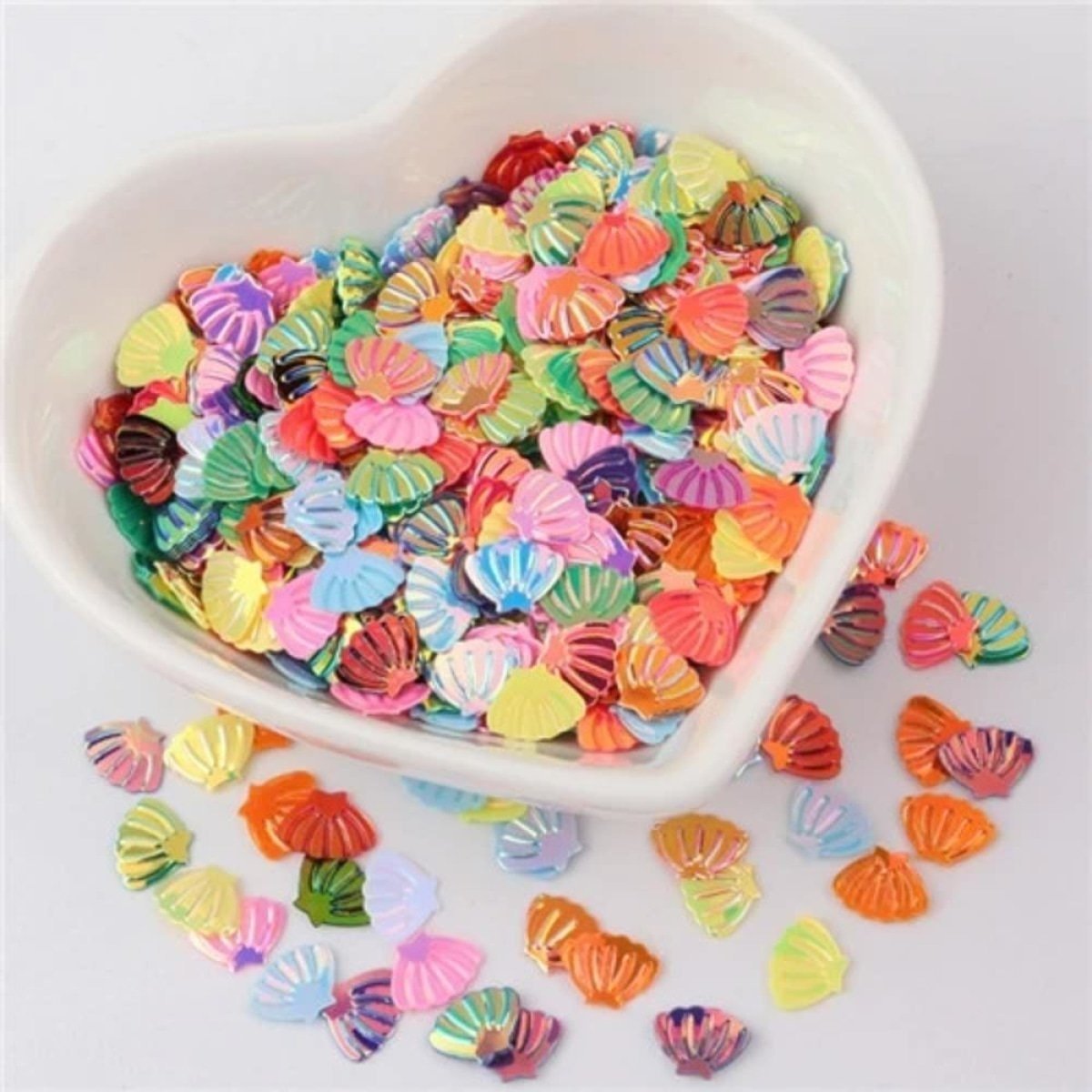 Sea Shell Shape Nail Glitter Sequins 6x8mm 10g – Mix Gold