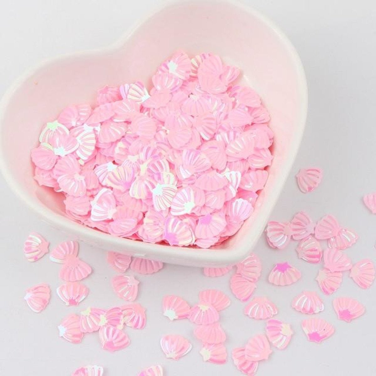Sea Shell Shape Nail Glitter Sequins 6x8mm 10g – Pink