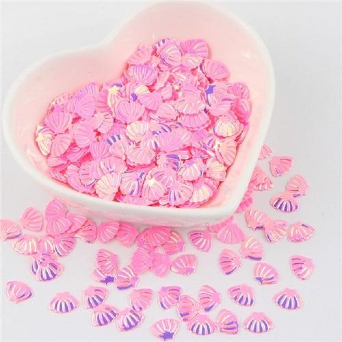 Sea Shell Shape Nail Glitter Sequins 6x8mm 10g – Pink Gold