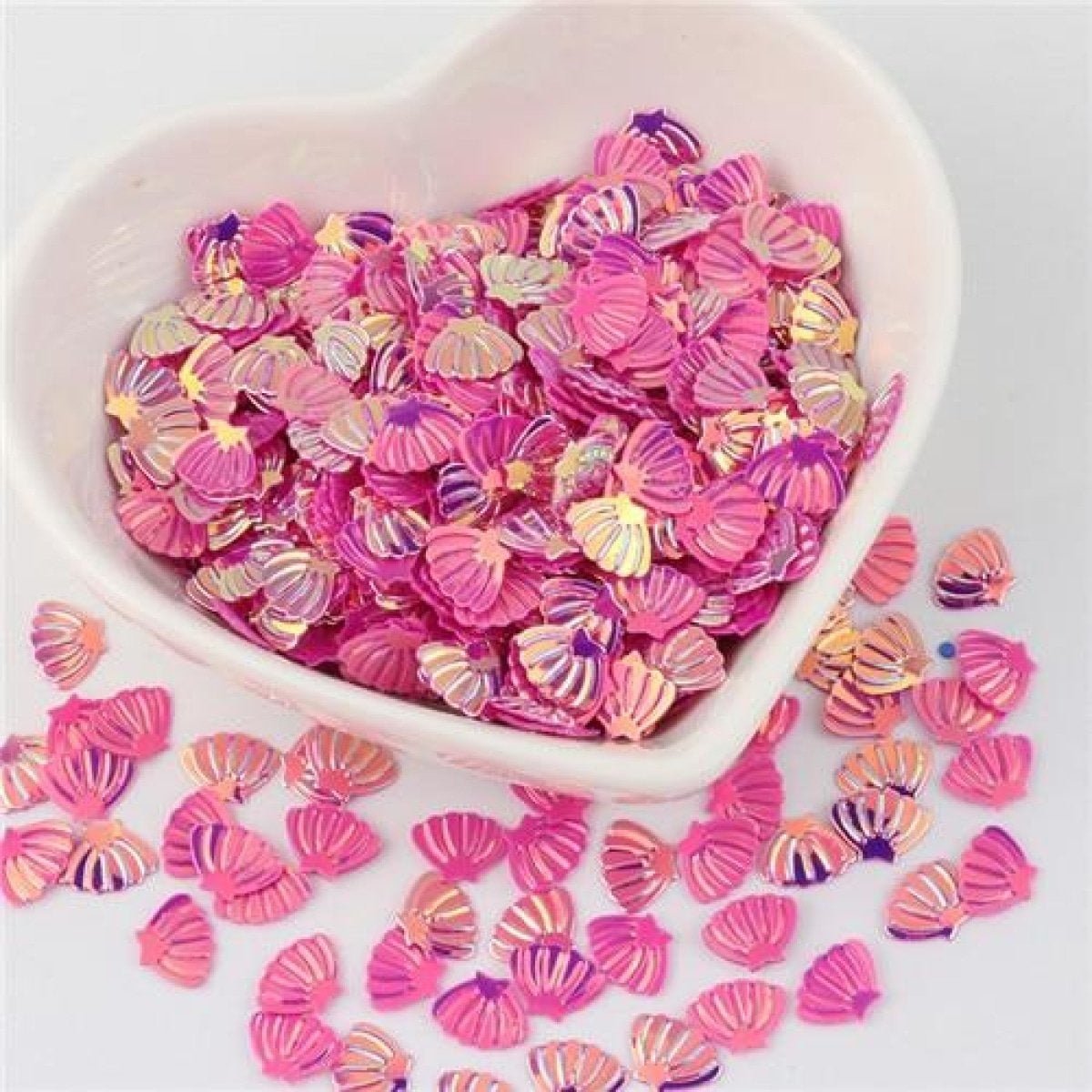 Sea Shell Shape Nail Glitter Sequins 6x8mm 10g – Rose Red Gold