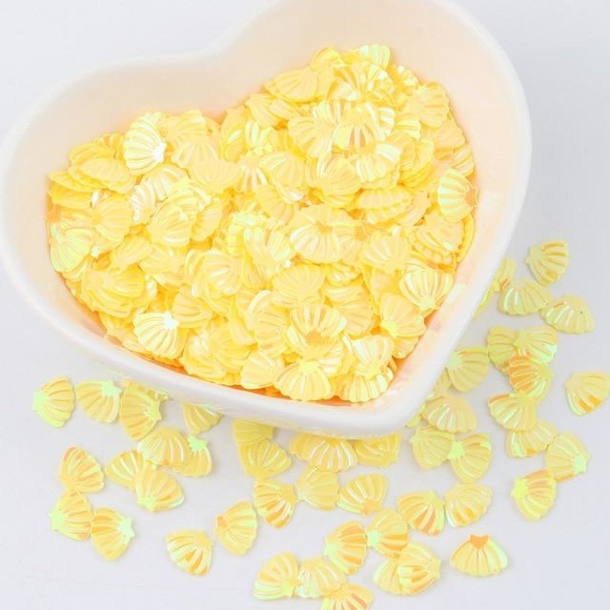 Sea Shell Shape Nail Glitter Sequins 6x8mm 10g – Yellow