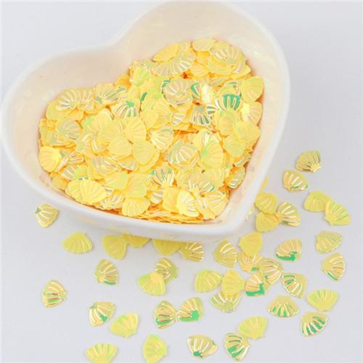 Sea Shell Shape Nail Glitter Sequins 6x8mm 10g – Yellow Gold