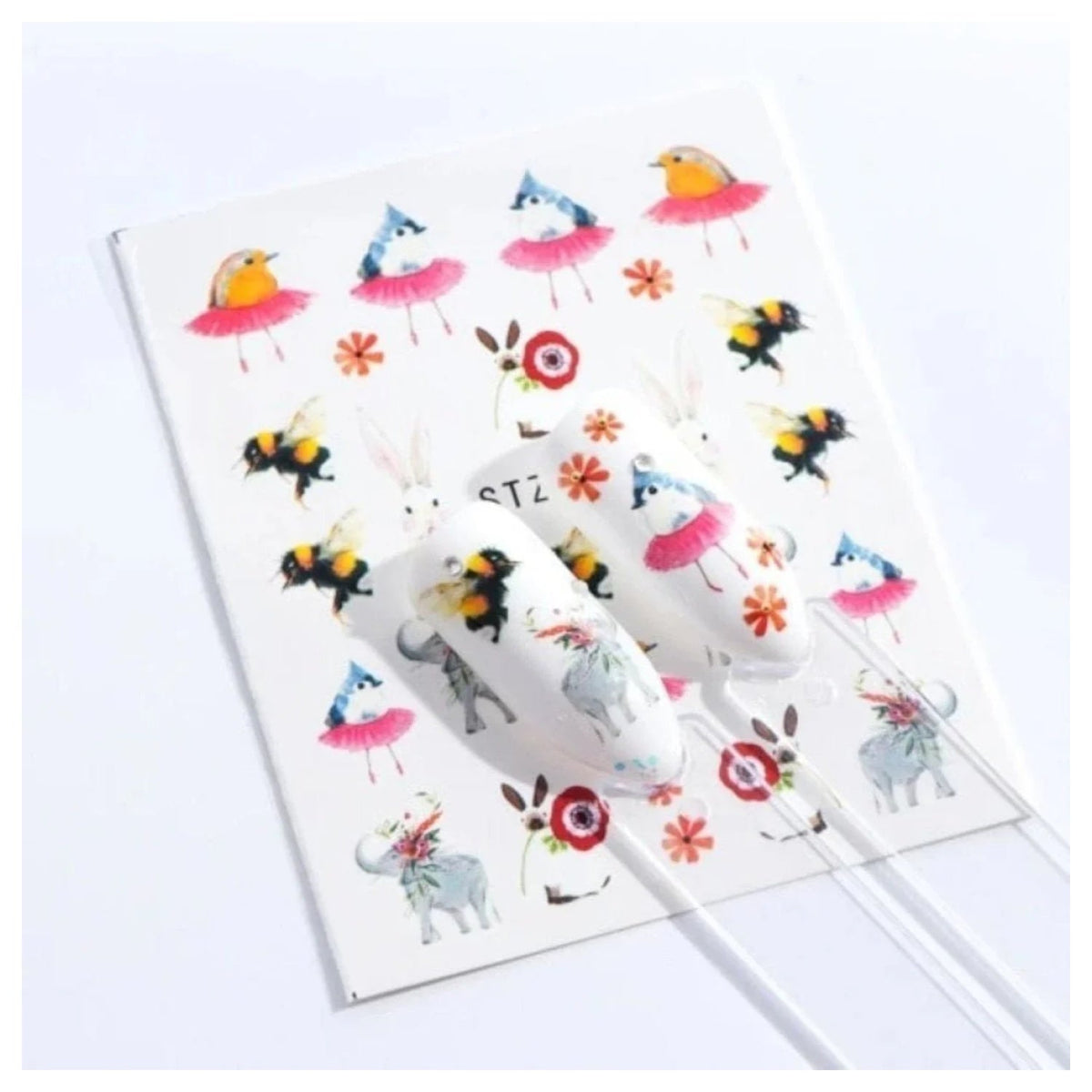 Water Transfer Nail Stickers Flamingo Animal Designs - STZ671