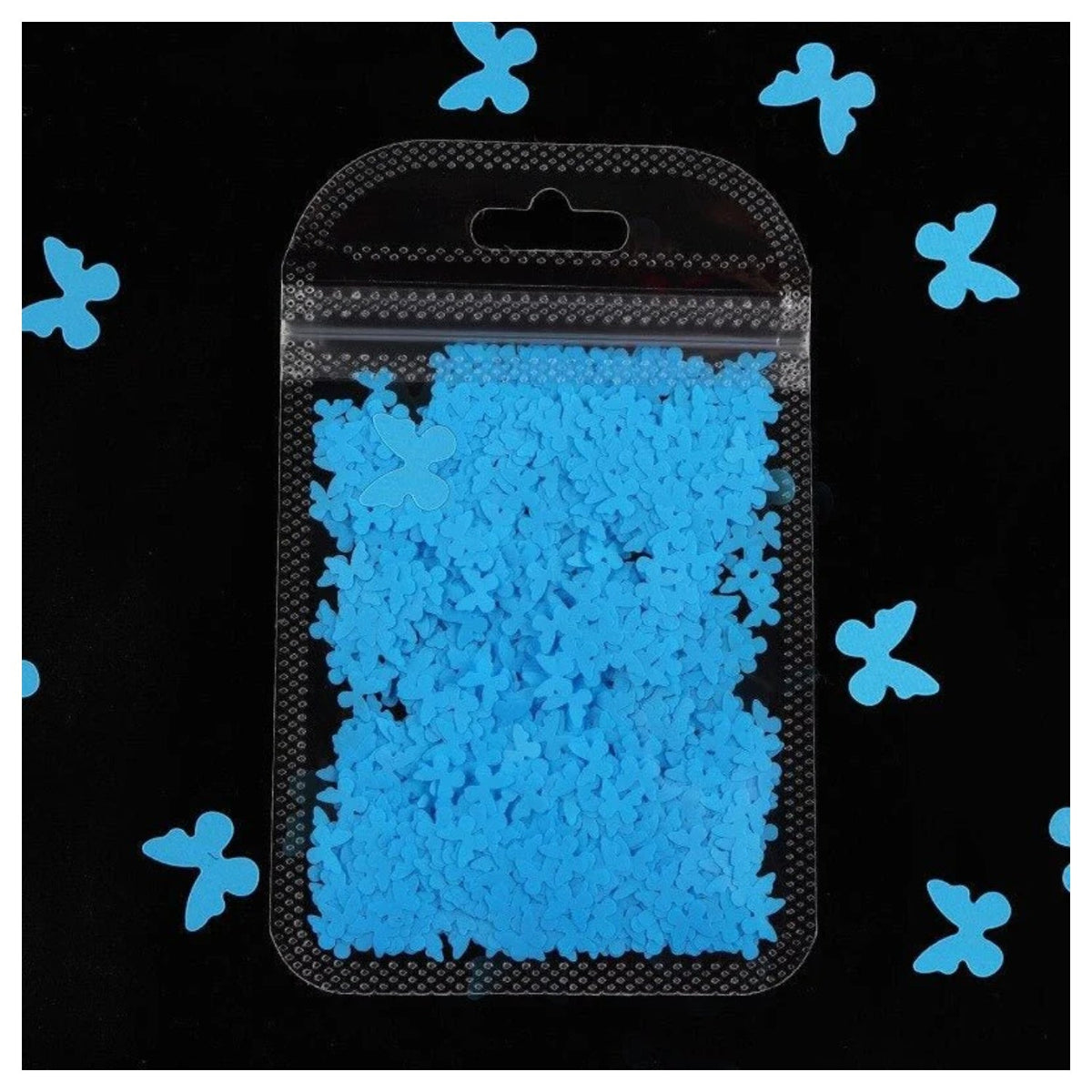 Neon Butterfly Nail Art Glitter 3mm Neon Bright – Blue