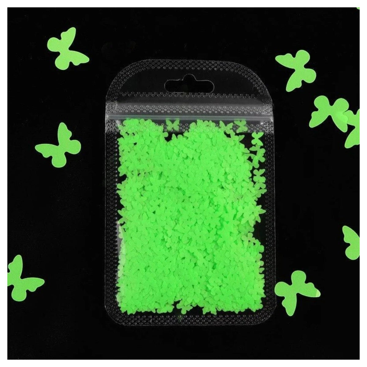 Neon Butterfly Nail Art Glitter 3mm Neon Bright – Green