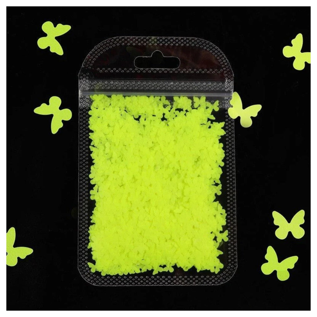 Neon Butterfly Nail Art Glitter 3mm Neon Bright – Yellow