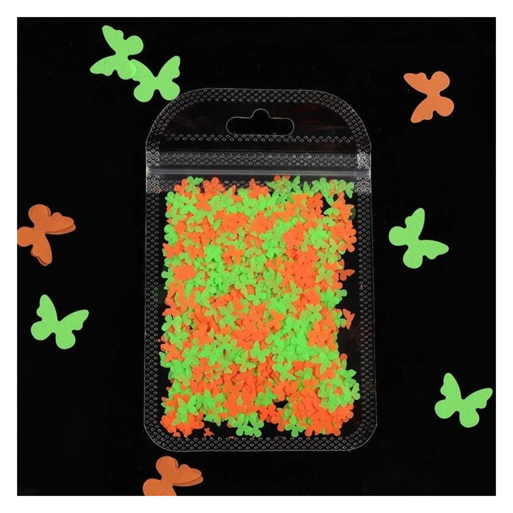 Neon Butterfly Nail Art Glitter 3mm Neon Bright