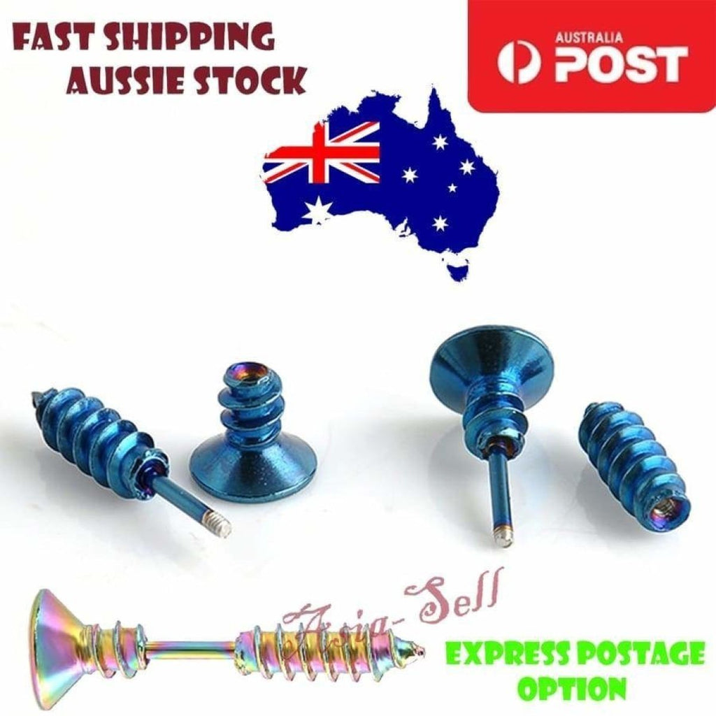 Punk Stainless Steel Stud Screw Earrings – Colour Changing