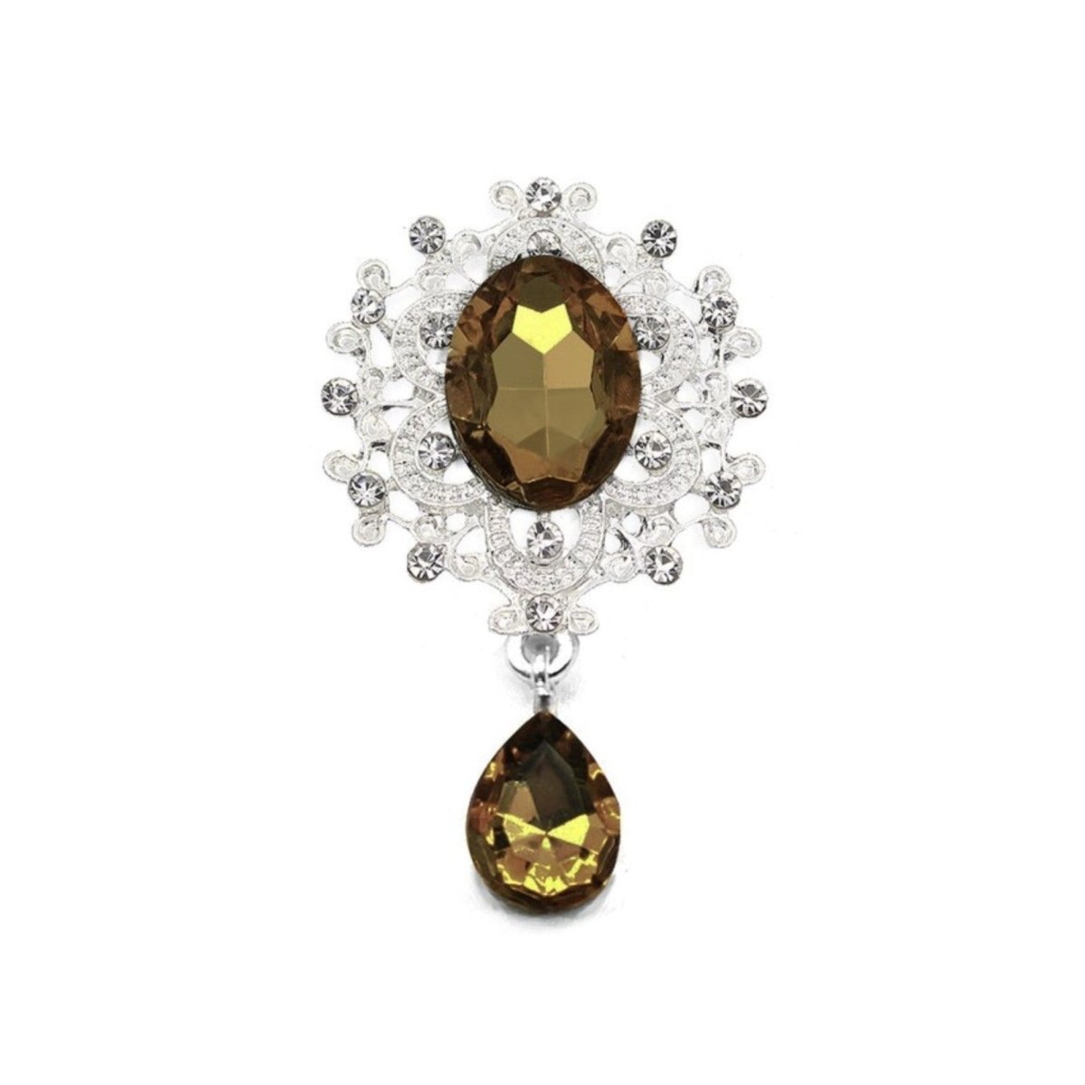 Rhinestone Cabochon Flatback Button 45x24mm