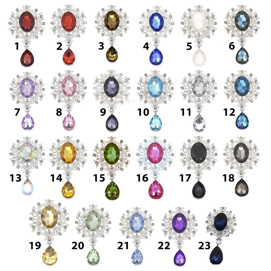 Rhinestone Cabochon Flatback Button 45x24mm – 1, 2, 3, 4, 5, 7, 8, 10, 11, 12, 13, 14, 15, 16, 17, 18, 19, 20, 21, 22, 23