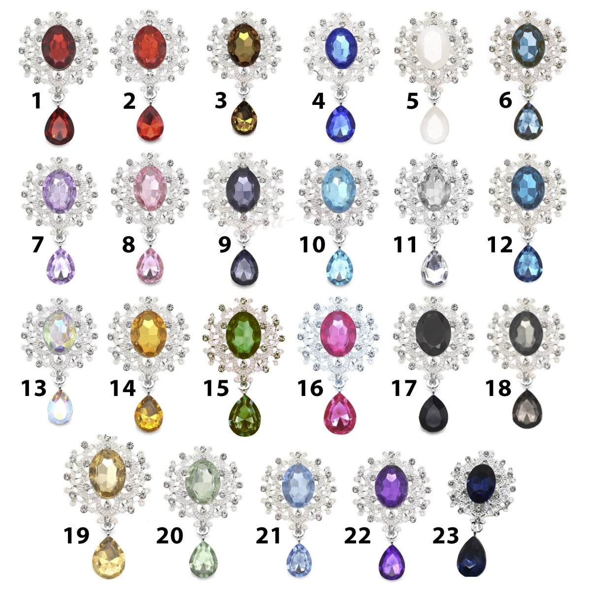 Rhinestone Cabochon Flatback Button 45x24mm – 1, 2, 3, 4, 5, 7, 8, 10, 11, 12, 13, 14, 15, 16, 17, 18, 19, 20, 21, 22, 23