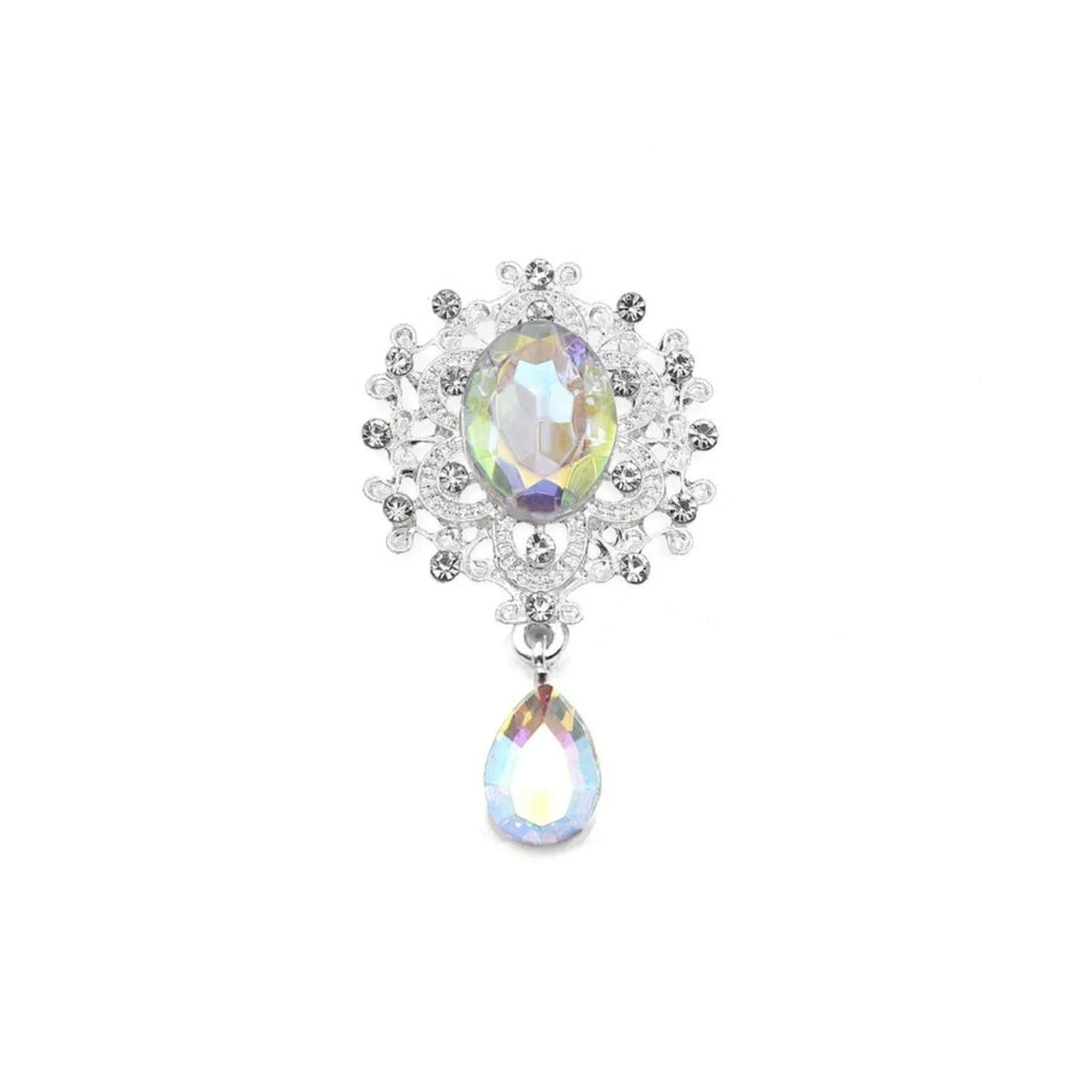 Rhinestone Cabochon Flatback Button 45x24mm