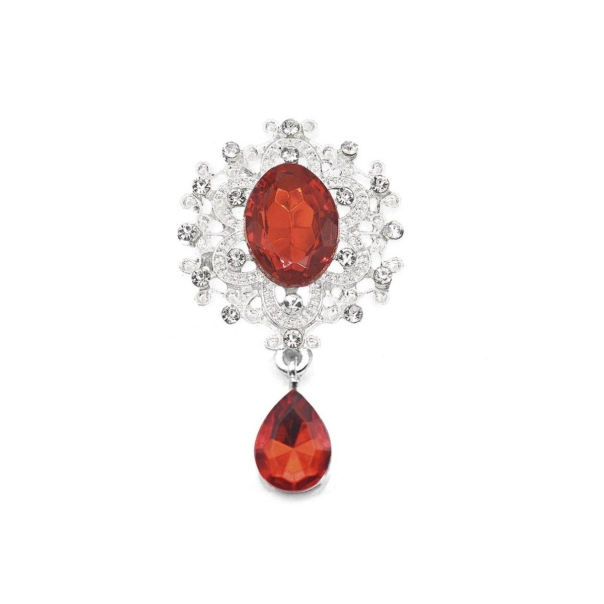 Rhinestone Cabochon Flatback Button 45x24mm
