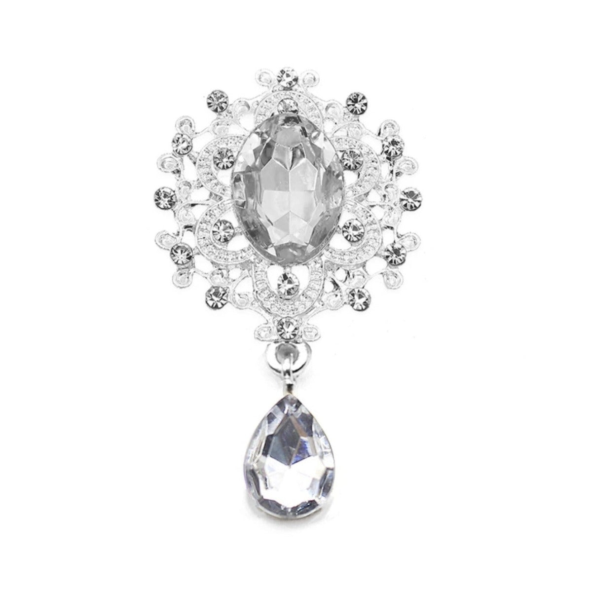 Rhinestone Cabochon Flatback Button 45x24mm