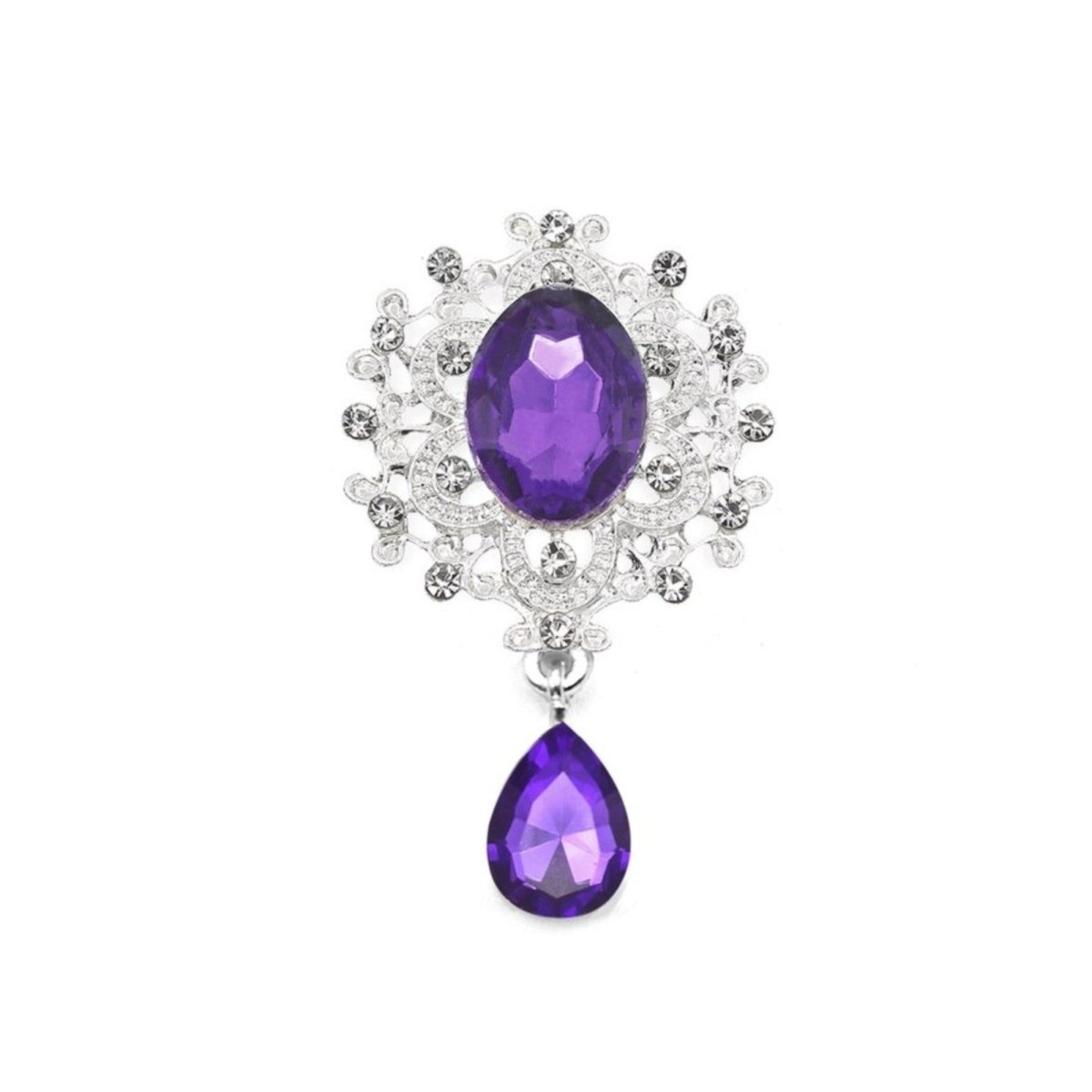 Rhinestone Cabochon Flatback Button 45x24mm