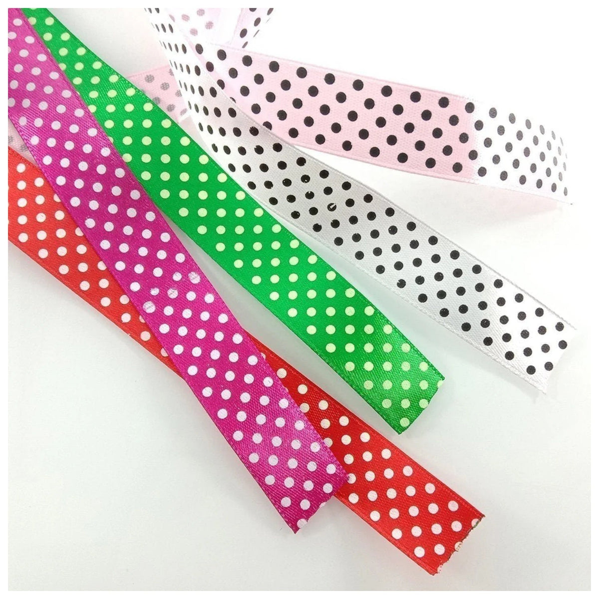 Colourful Mixed Printed Grosgrain Ribbon Set – 12.  7m 15-25mm