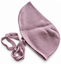 Woven Sun Hat with Long Chin Ties – Women's Summer Beach Hat – Dusty Pink