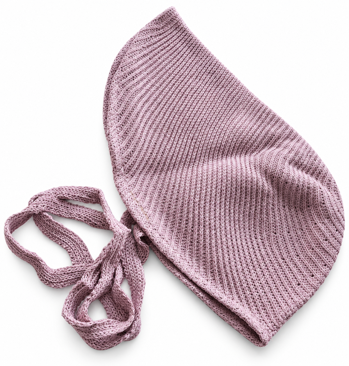 Woven Sun Hat with Long Chin Ties – Women's Summer Beach Hat – Dusty Pink
