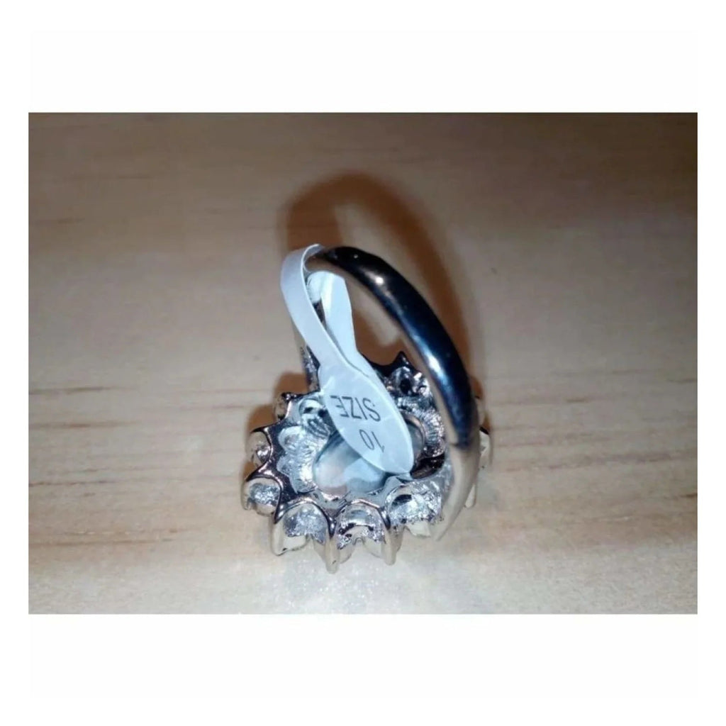 7-Piece Women's Ring Set Blue Silver Sizes 6-10