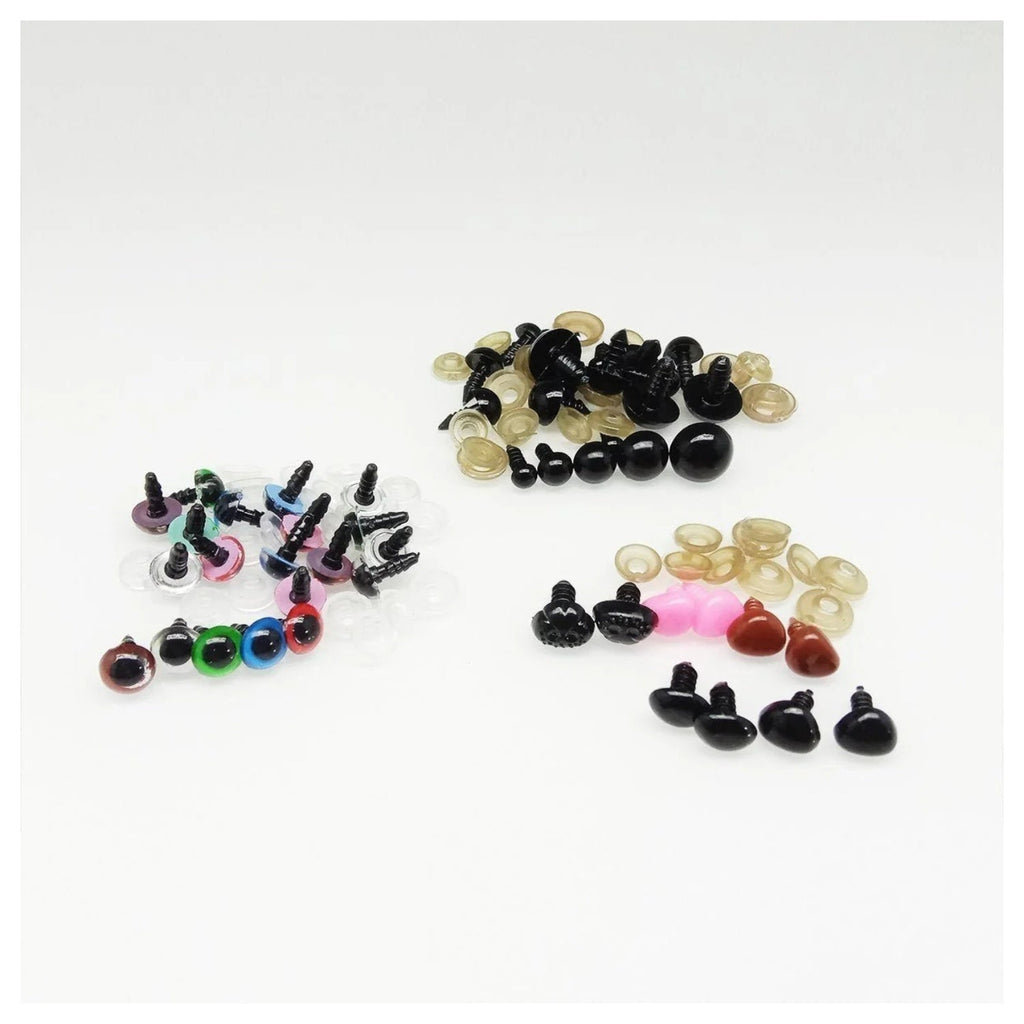 Plastic Toy Eyes and Noses Set with Washers