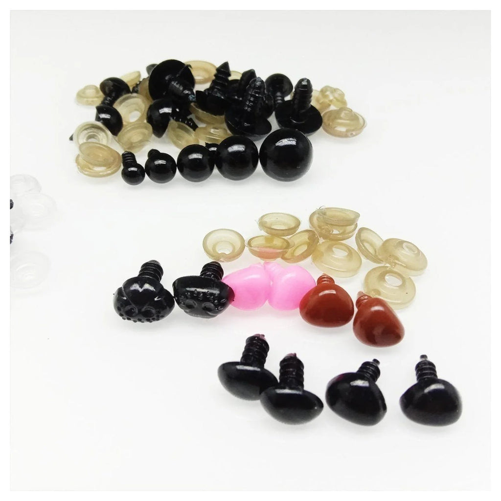 Plastic Toy Eyes and Noses Set with Washers