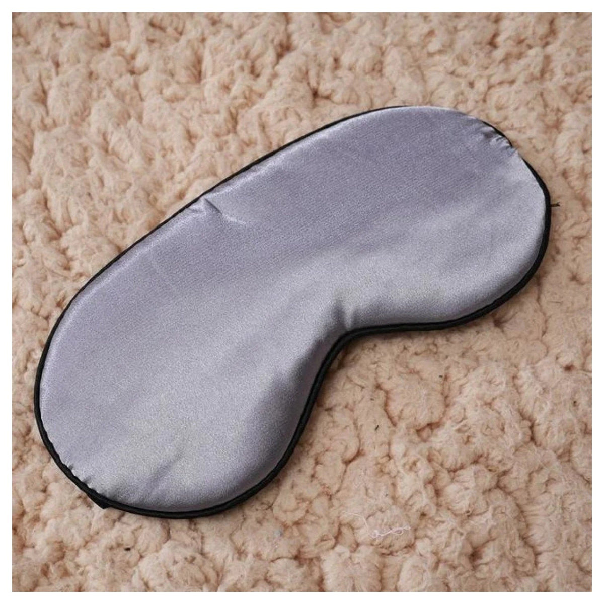 Silk Sleep Rest Padded Eye Mask – 22.5×11 cm – Grey
