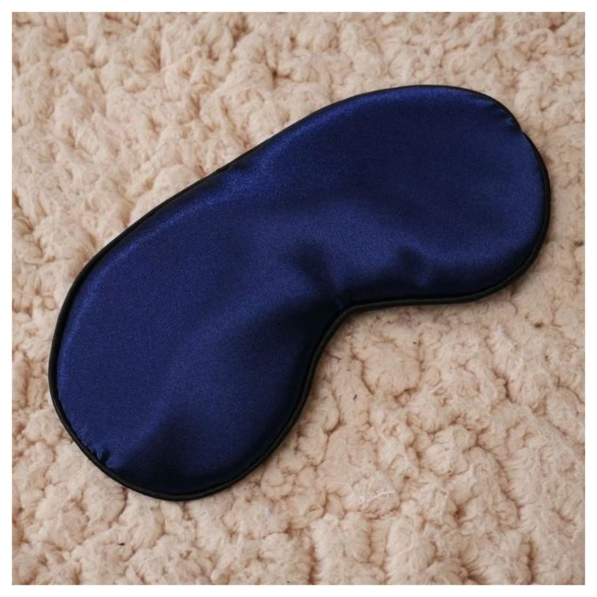 Silk Sleep Rest Padded Eye Mask – 22.5×11 cm – Navy blue