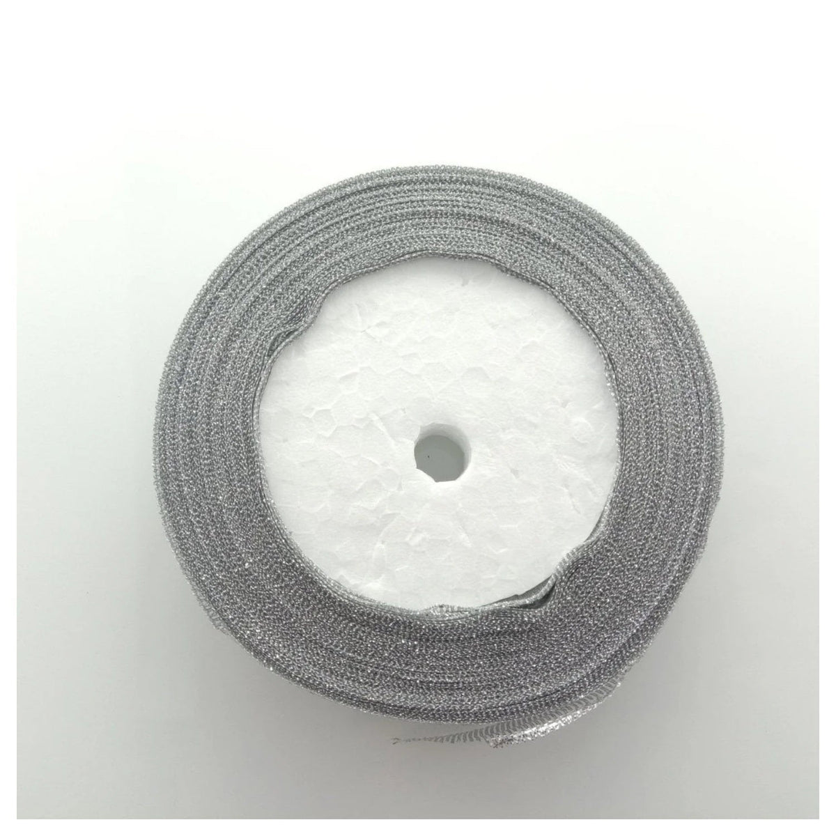 Silver Metallic Ribbon 22m – 15mm Width