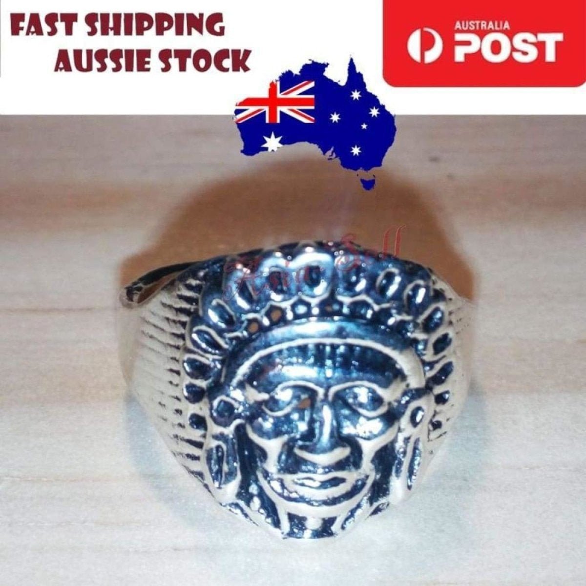 Skull Ring Silver Black Sizes 6-11 – Silver Size 10 (code D)