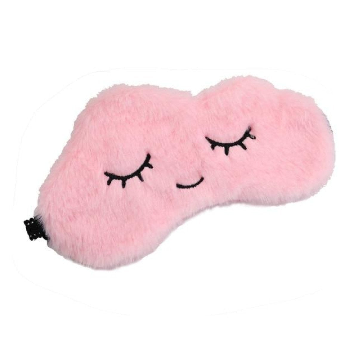 Plush Cartoon Cloud Sleep Mask – Soft Eye Mask – Pink