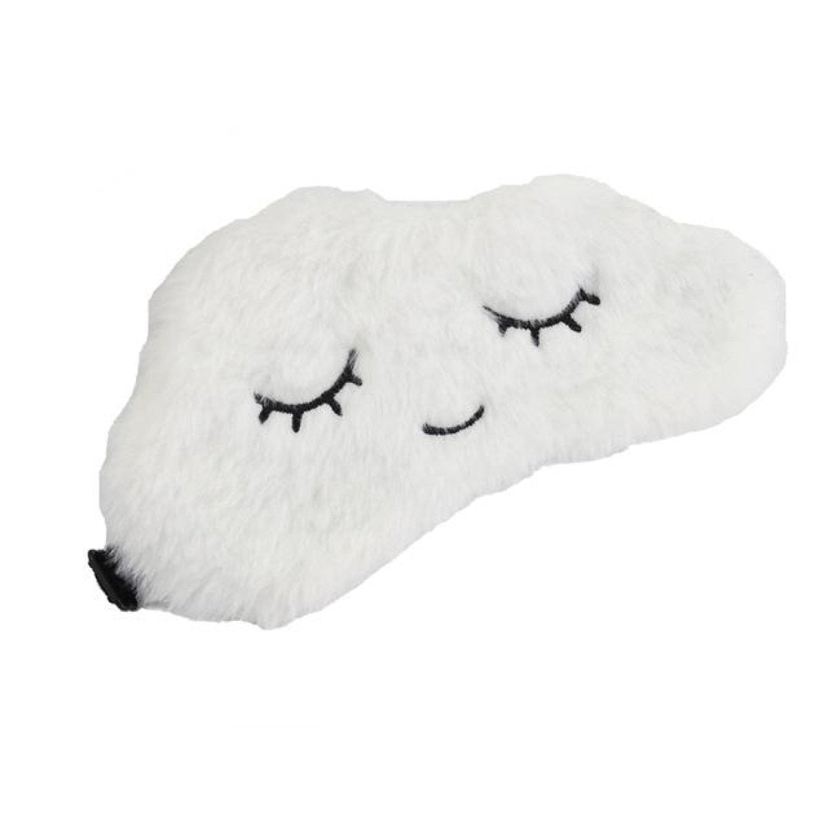 Plush Cartoon Cloud Sleep Mask – Soft Eye Mask – White