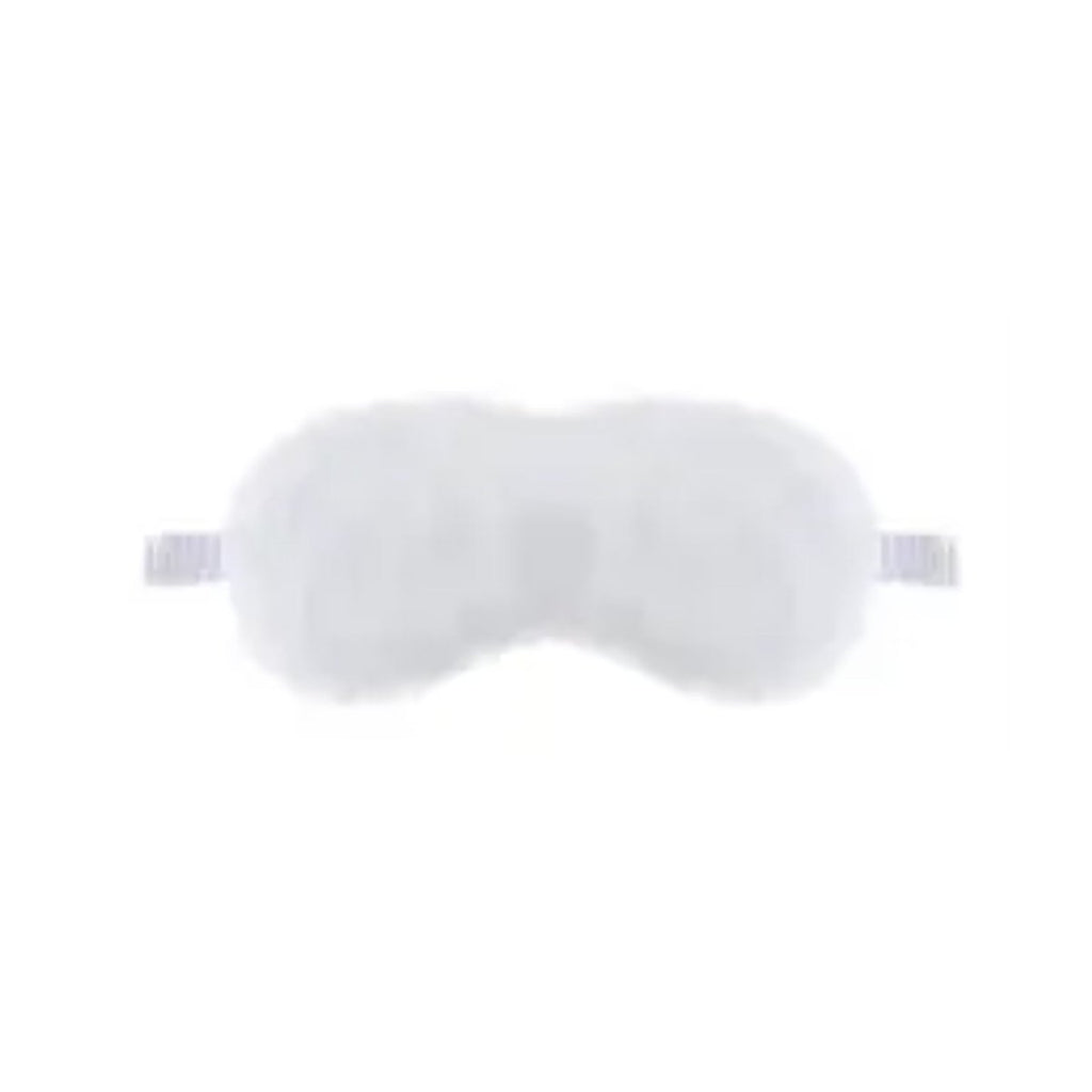 Soft Plush Cloud Eyelashes Sleeping Mask – White