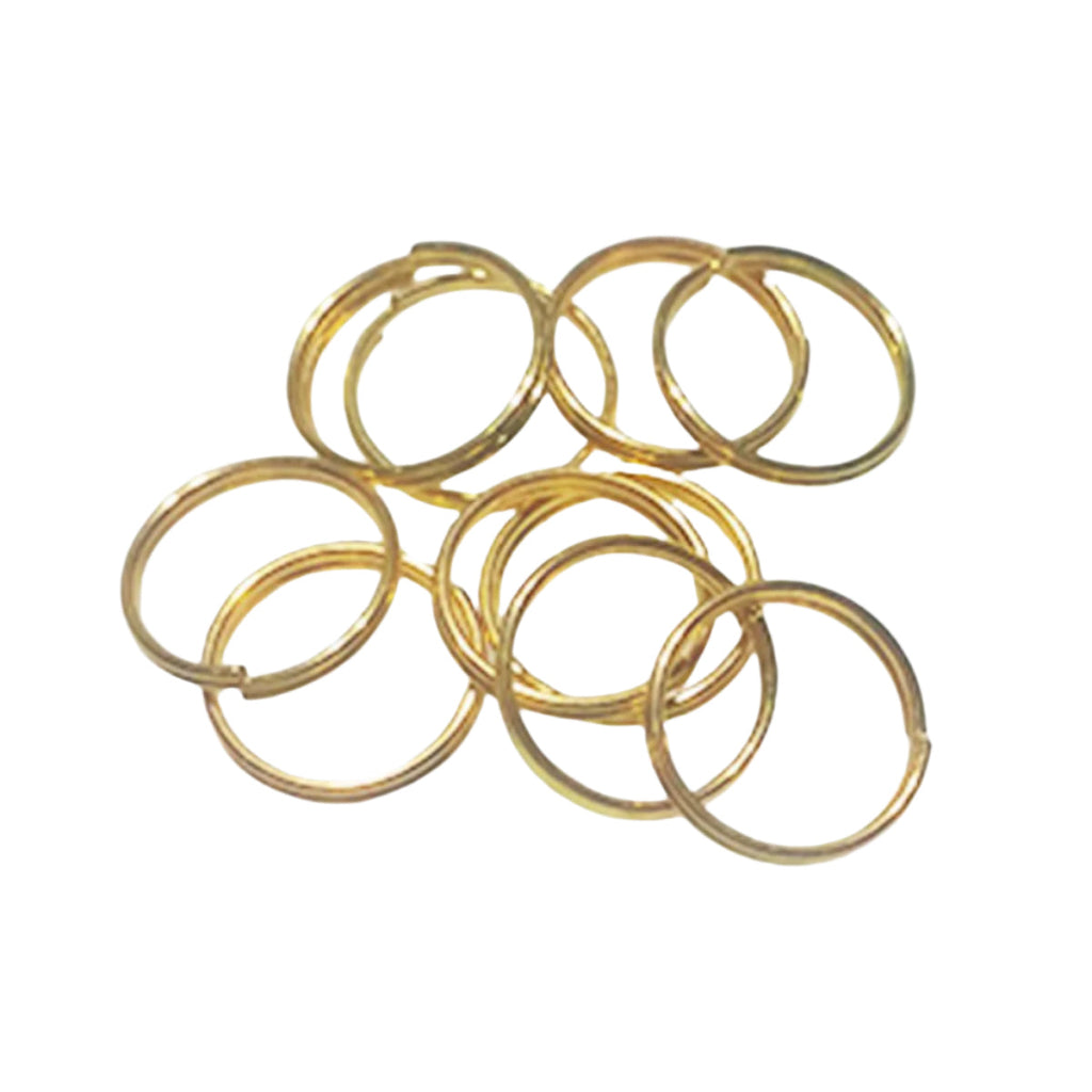 Split Key Rings 4mm-12mm Bronze, Gold & Light Silver – 10pcs