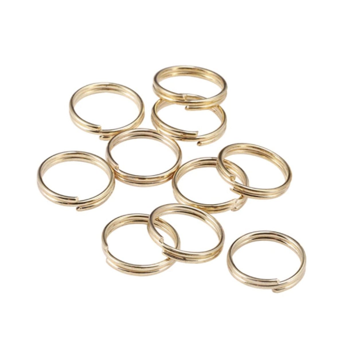 Split Key Rings 4mm-12mm Bronze, Gold & Light Silver – 10pcs