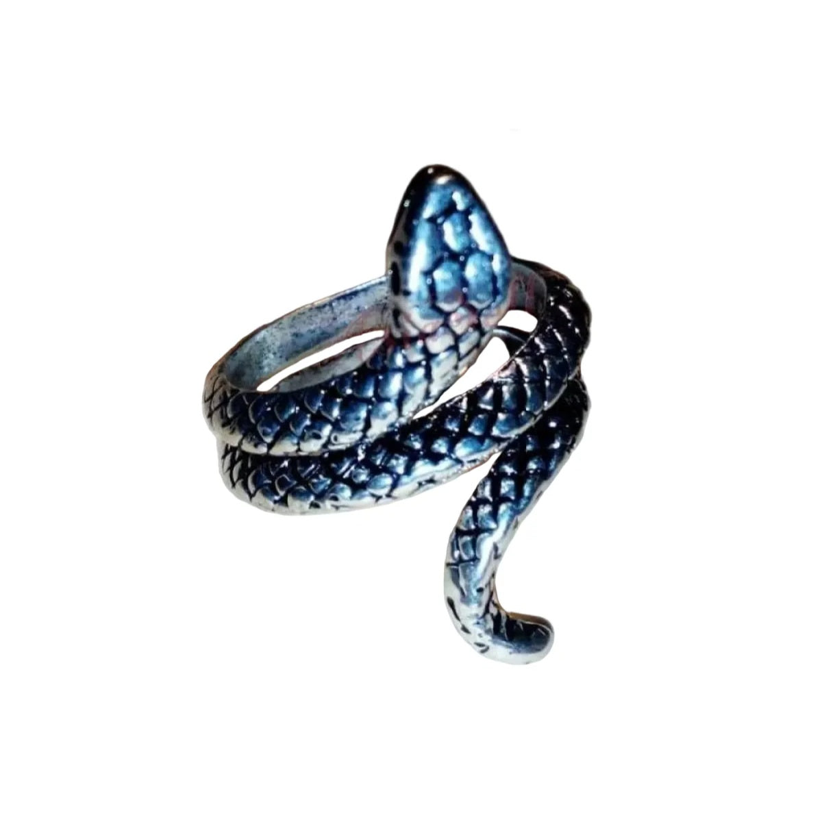 Stainless Steel Bikie Ring – Ape, Skull or Eye Designs – Snake - Size 6 U.S.