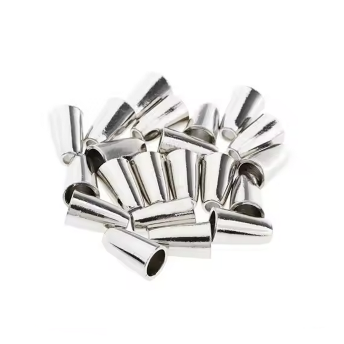 Metal Cord Lock Toggle Clip 8×13 mm with 2.8 mm Hole – Silver / 2, Silver / 10