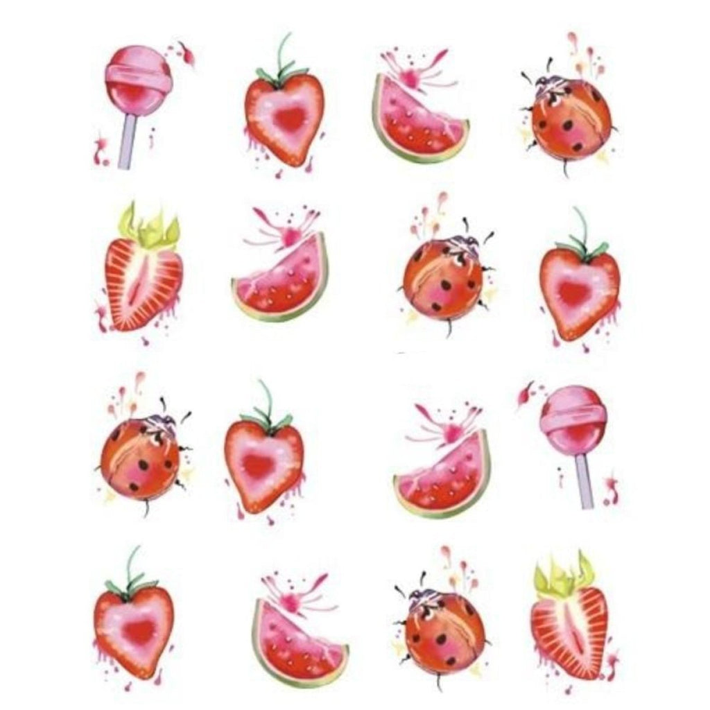 Strawberry Summer Nail Art Stickers Sheet – STZ-489