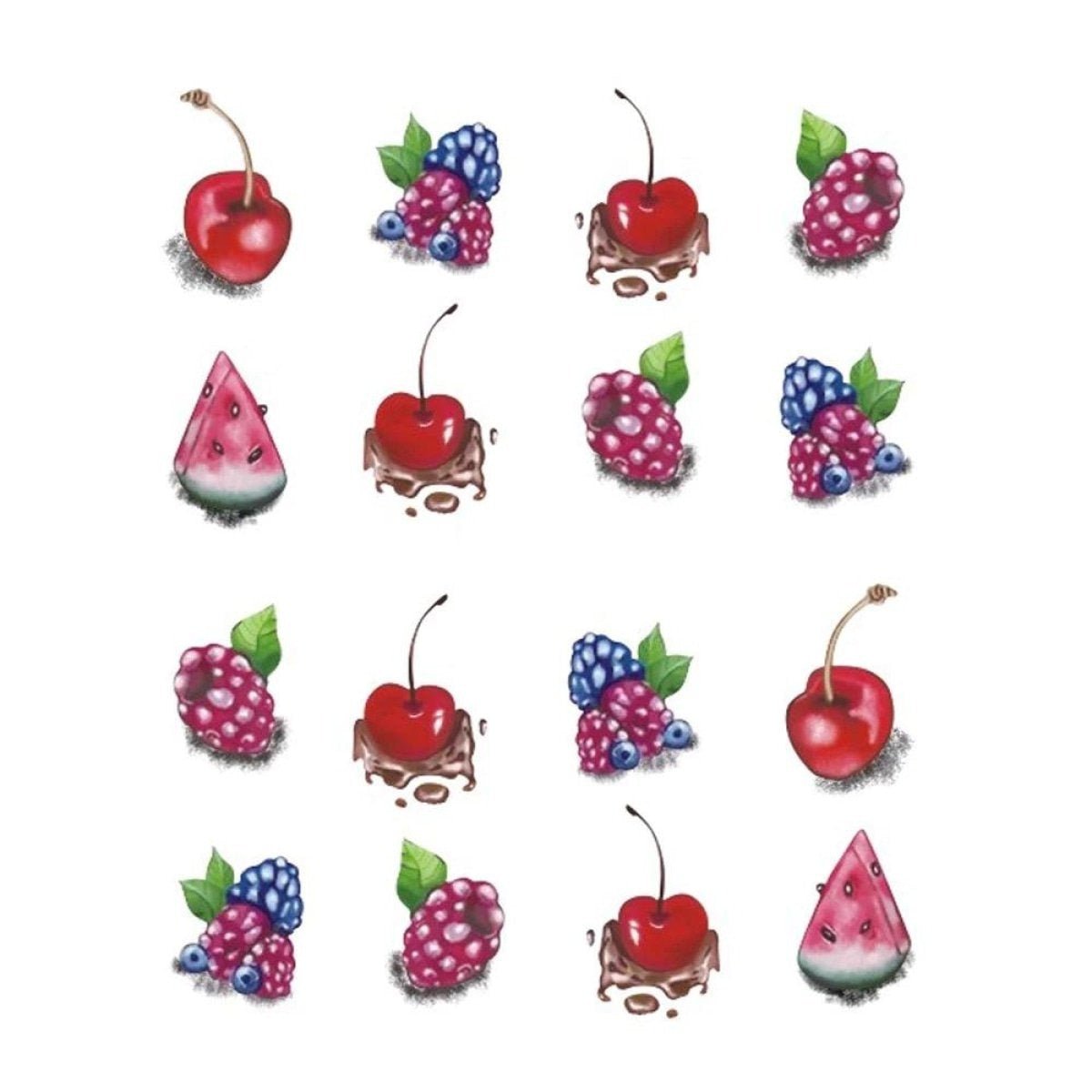 Strawberry Summer Nail Art Stickers Sheet – STZ-491