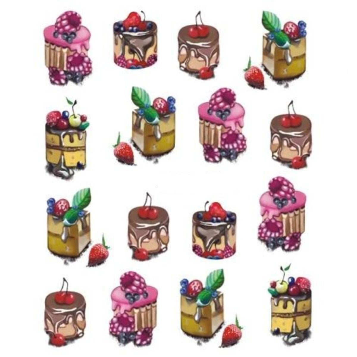 Strawberry Summer Nail Art Stickers Sheet – STZ-492