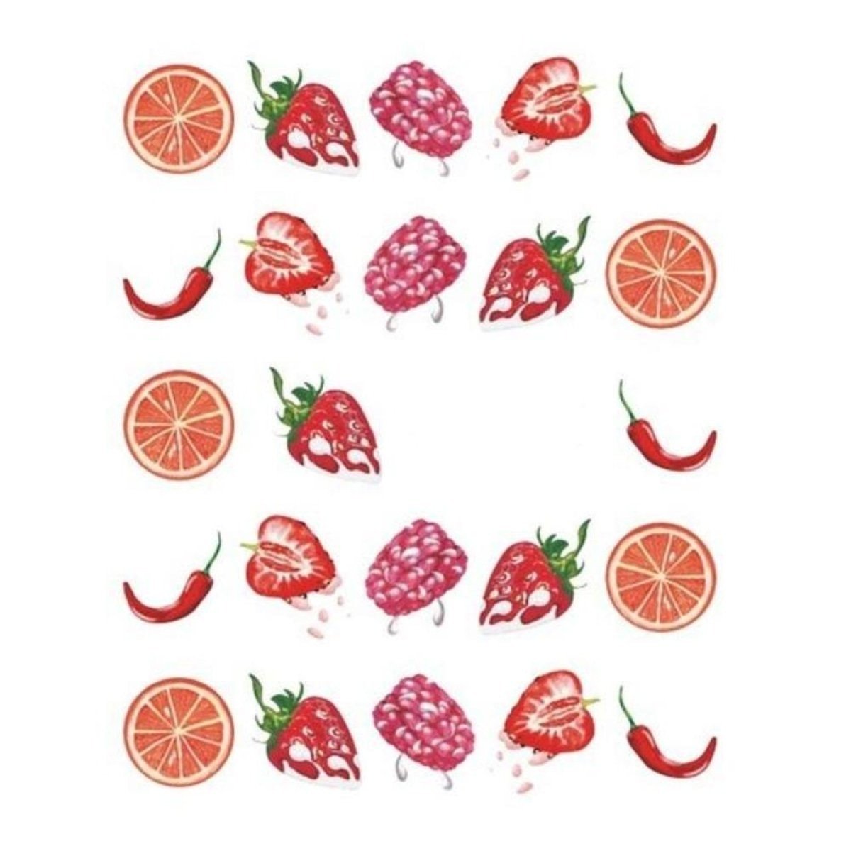 Strawberry Summer Nail Art Stickers Sheet – STZ-494