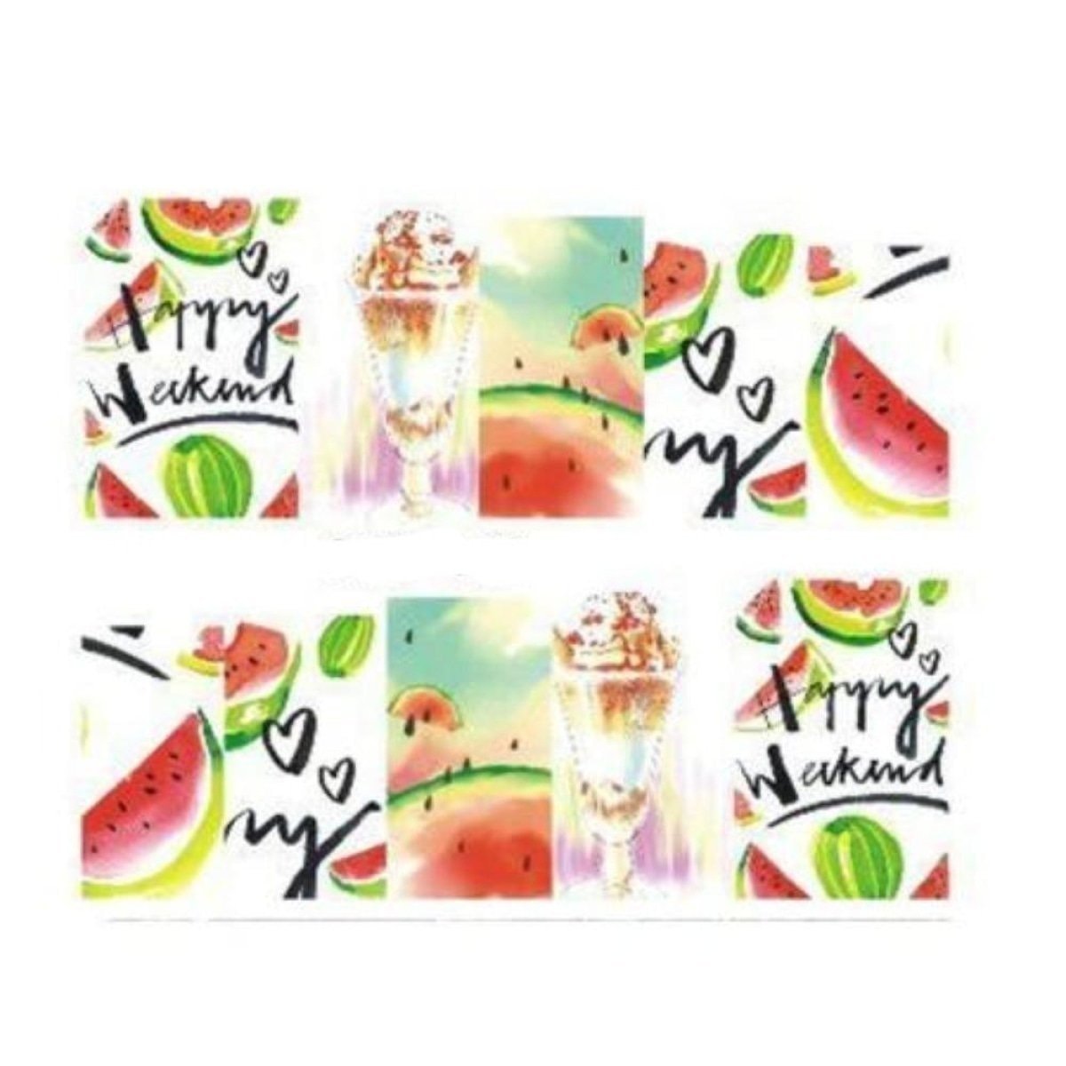 Strawberry Summer Cake & Fruit Stickers For Nails – STZ-462