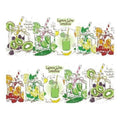 Strawberry Summer Cake & Fruit Stickers for Nails