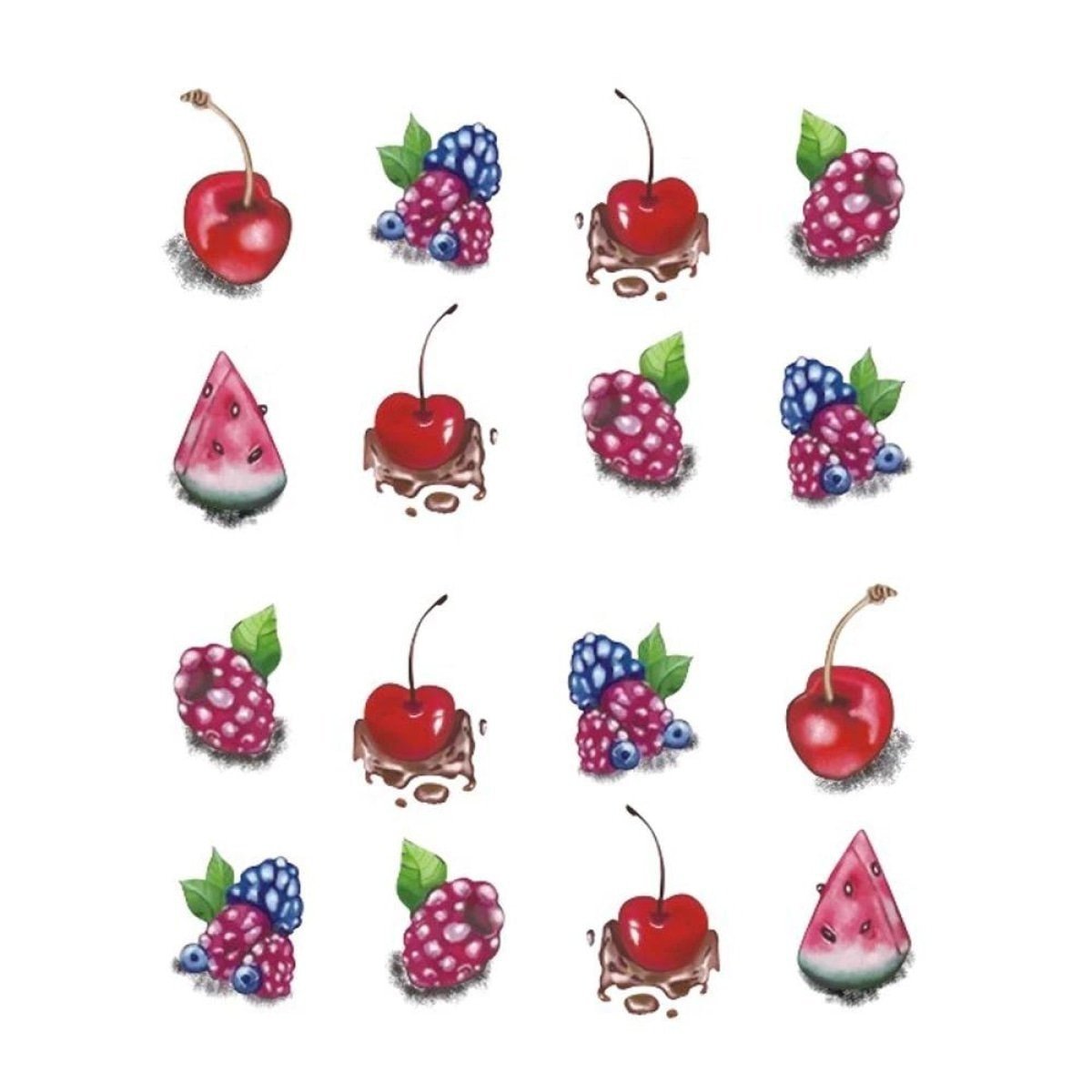 Strawberry Summer Nail Stickers Sheet STZ-491