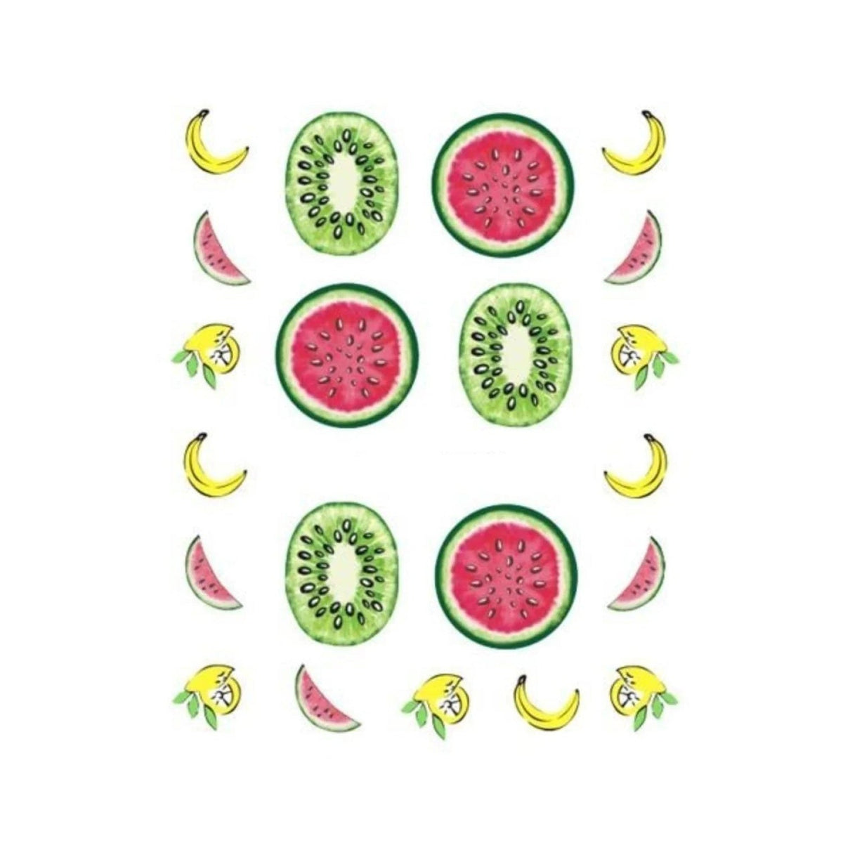 Strawberry Summer Cake & Fruit Nail Stickers – 1 Sheet