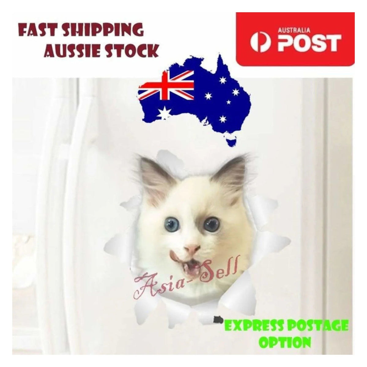 Toilet Seat Lid Sticker Cat Dog Kitten Bathroom Decals – Cat 1