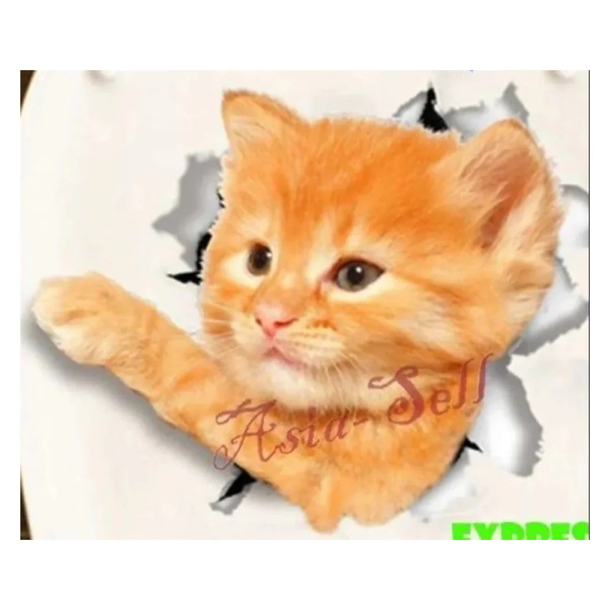 Toilet Seat Lid Sticker Cat Dog Kitten Bathroom Decals – Cat 2