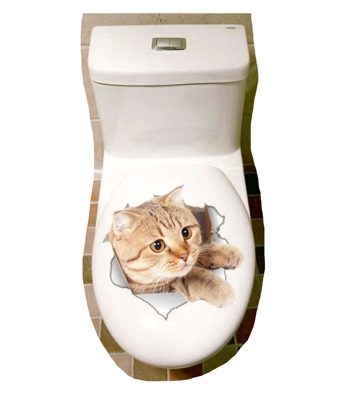 Toilet Seat Lid Sticker Cat Dog Kitten Bathroom Decals – Cat 4