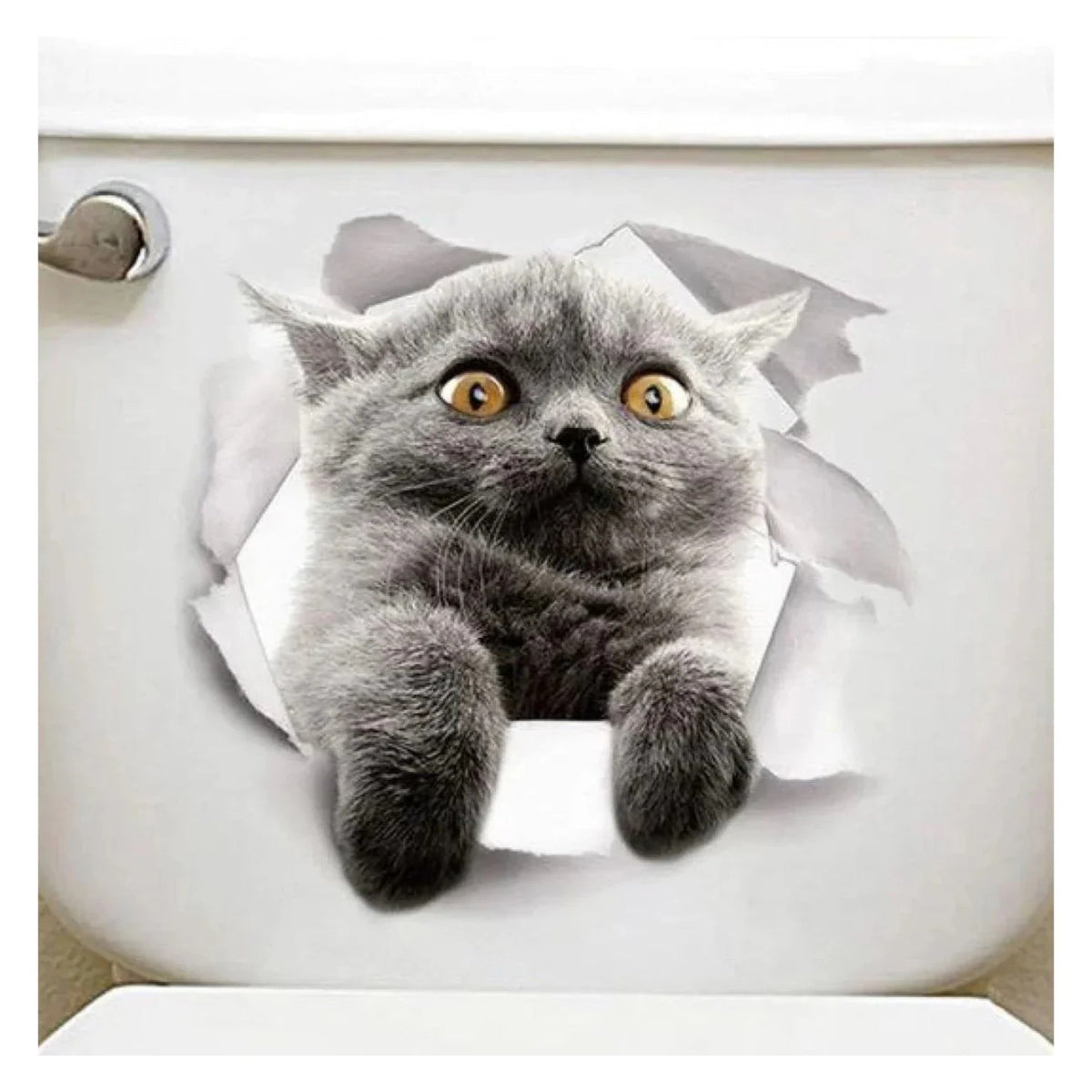 Toilet Seat Lid Sticker Cat Dog Kitten Bathroom Decals – Cat 8