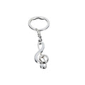 Treble Clef Musical Note Key Ring – Silver Plated